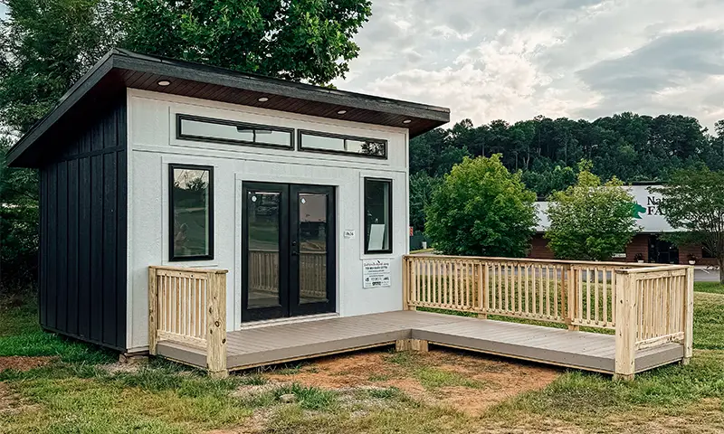 FlatSpot decking platform for sheds and cabins