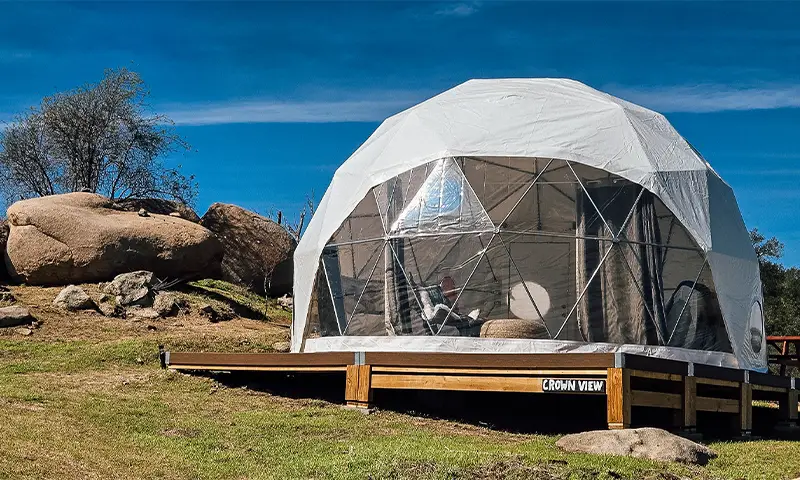 FlatSpot decking platform for tents and domes