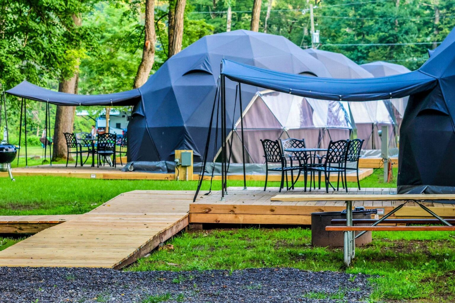 The Catskill Mountains / Gilboa KOA — modular deck by Flatspot