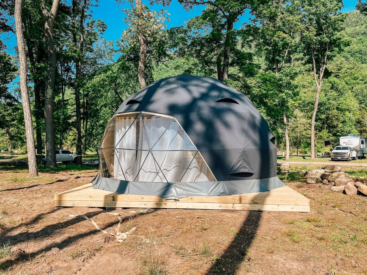 The Catskill Mountains / Gilboa KOA — modular deck by Flatspot
