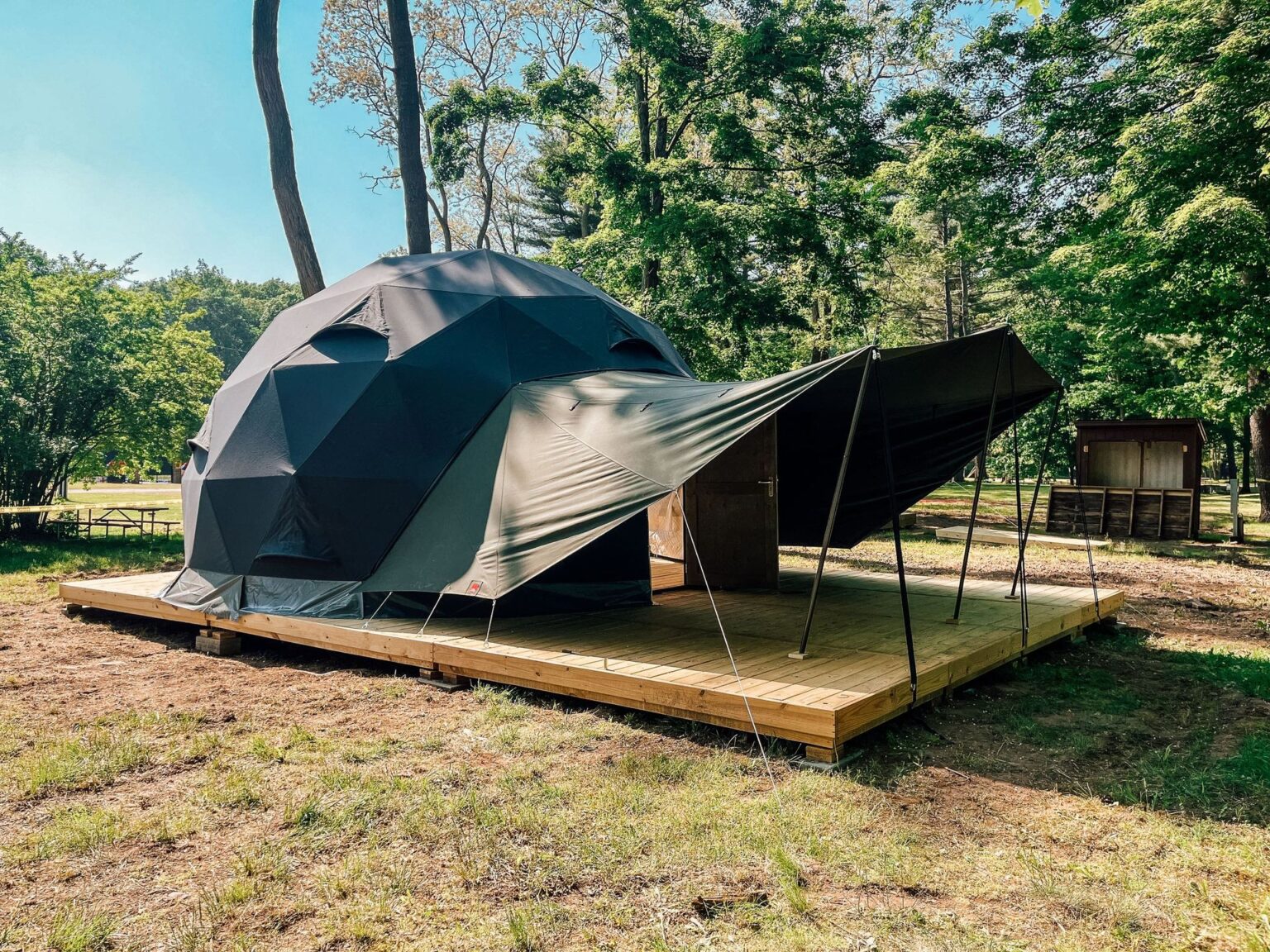 The Catskill Mountains / Gilboa KOA — modular deck by Flatspot