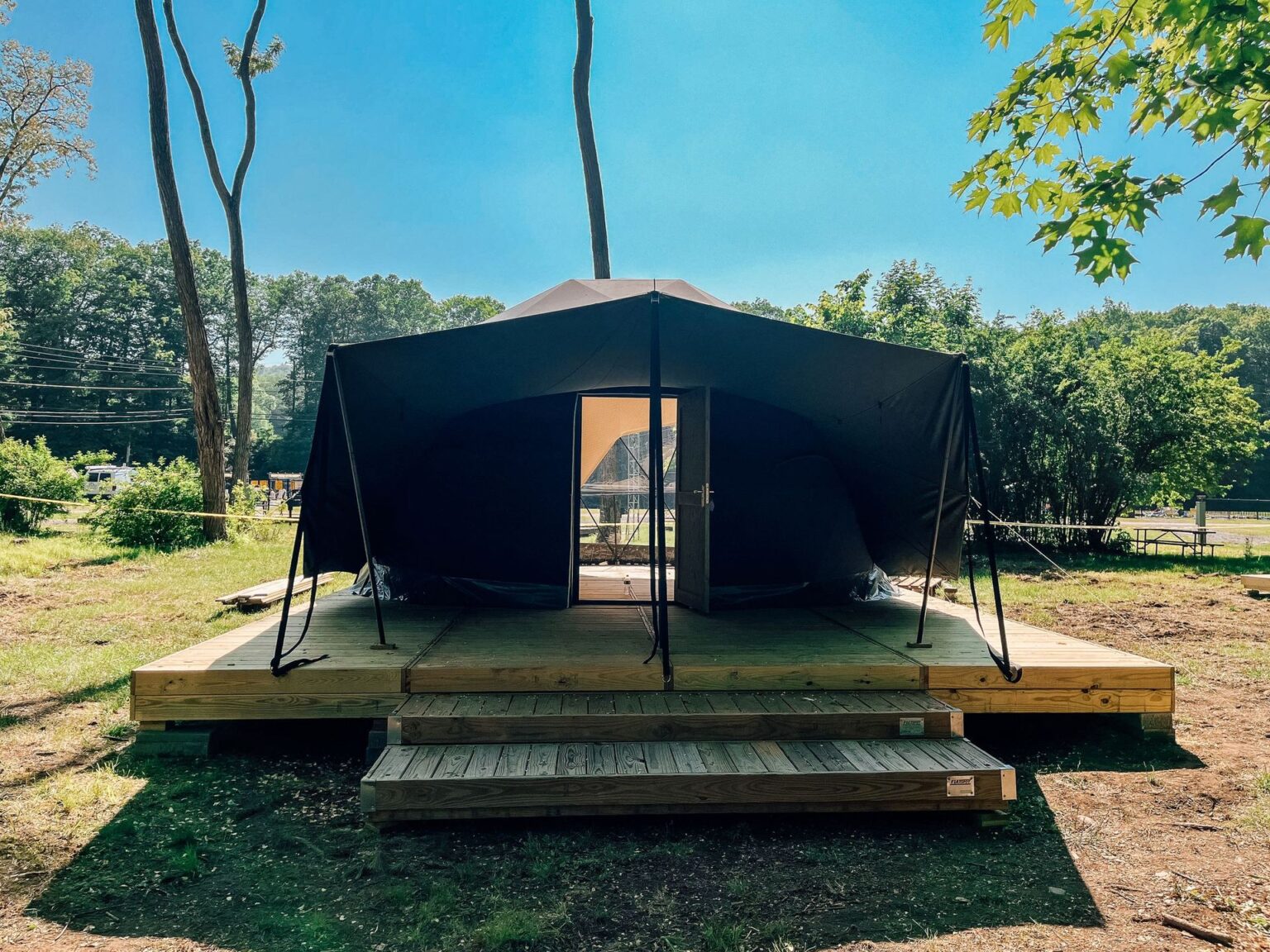 The Catskill Mountains / Gilboa KOA — modular deck by Flatspot